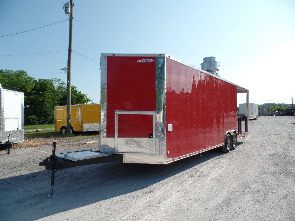 8.5′ x 28′ Concession Food Trailer Red BBQ Event Catering — photo 9