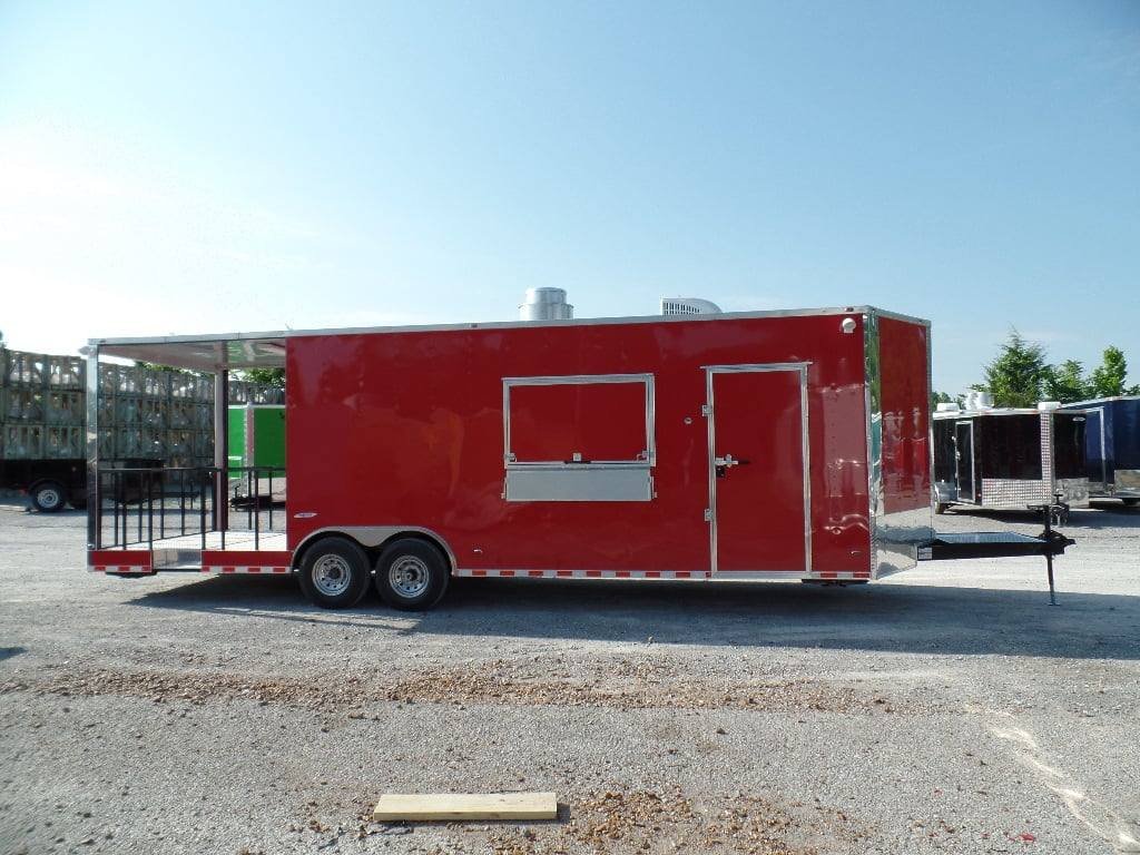 8.5′ x 28′ Concession Food Trailer Red BBQ Event Catering — photo 12