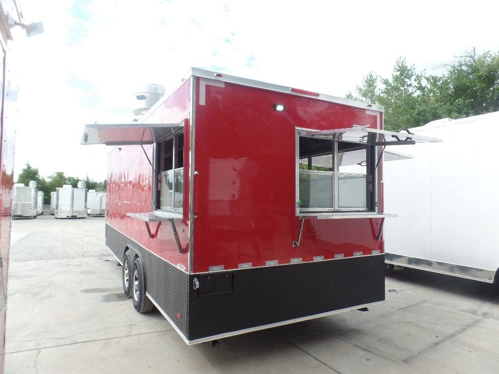 8.5′ x 22′ Red Concession Food Trailer — photo 3