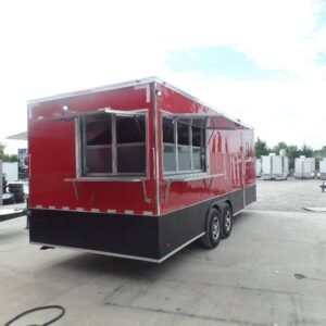 8.5' x 22' Red Concession Food Trailer