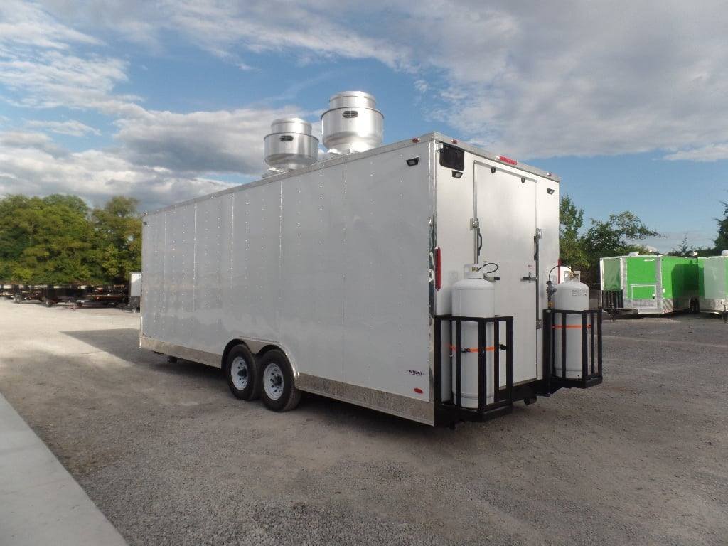 8.5′ x 24′ White Concession Food Catering Trailer With Appliances — photo 5