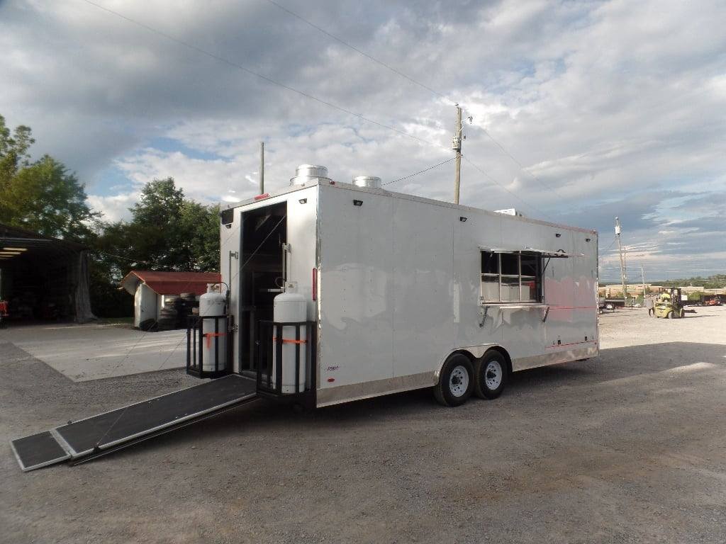 8.5′ x 24′ White Concession Food Catering Trailer With Appliances — photo 8