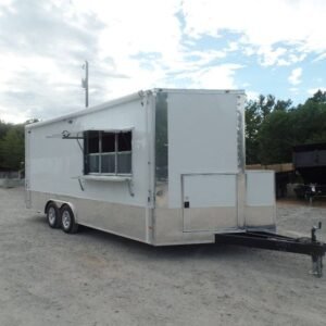 8.5' x 20' White Concession Food Event Trailer With Appliances