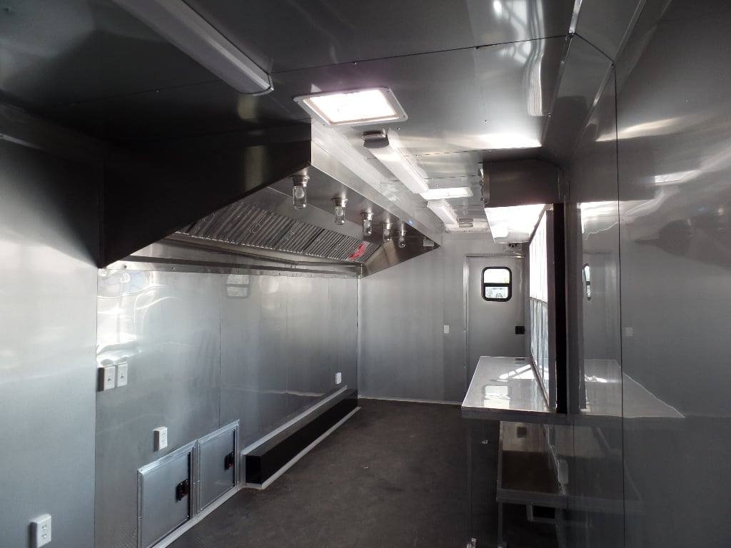 Concession Food Trailer 8.5′ x 32 Red/Blue BBQ Event Catering — photo 10