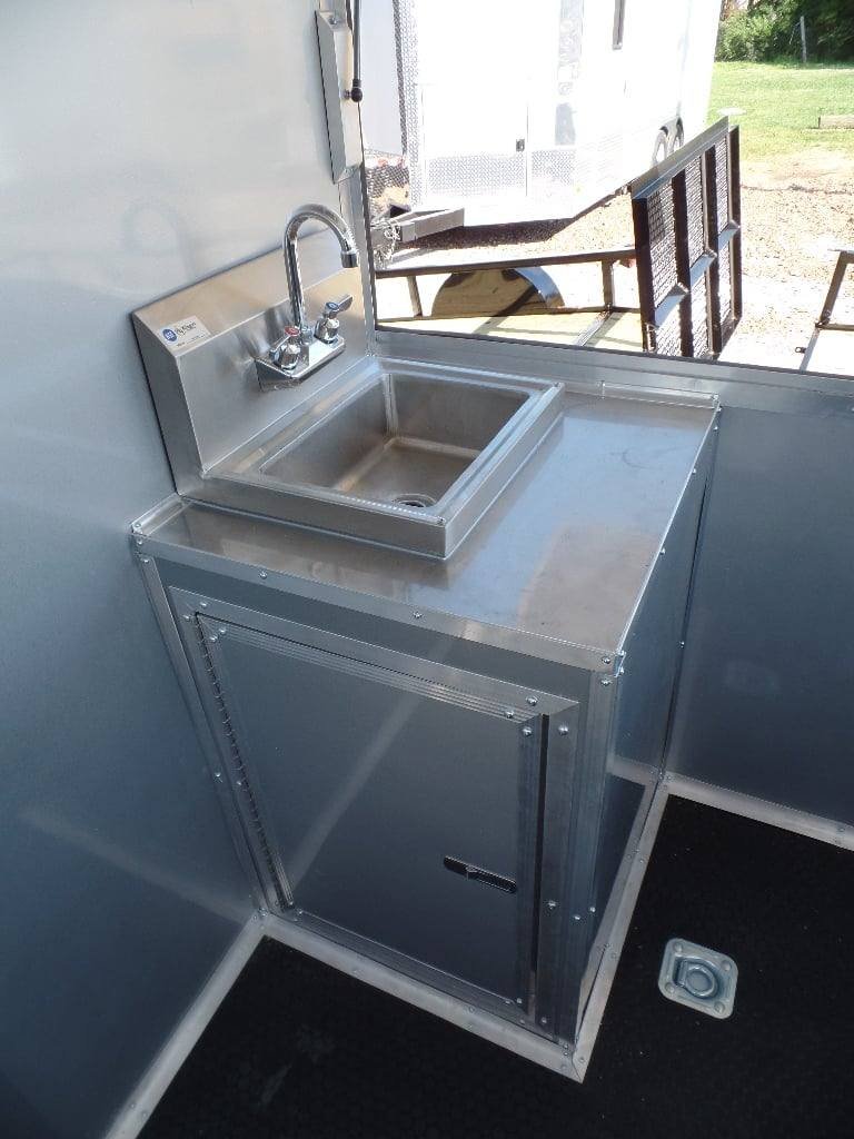 Concession Food Trailer 8.5′ x 32 Red/Blue BBQ Event Catering — photo 5