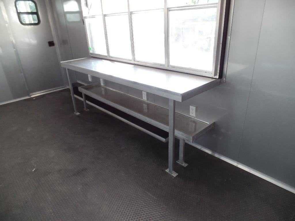 Concession Food Trailer 8.5′ x 32 Red/Blue BBQ Event Catering — photo 3