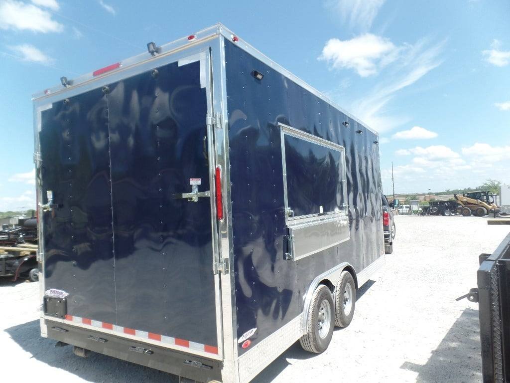 8.5′ x 17′ Indigo Blue Custom Concession Food Trailer — photo 4