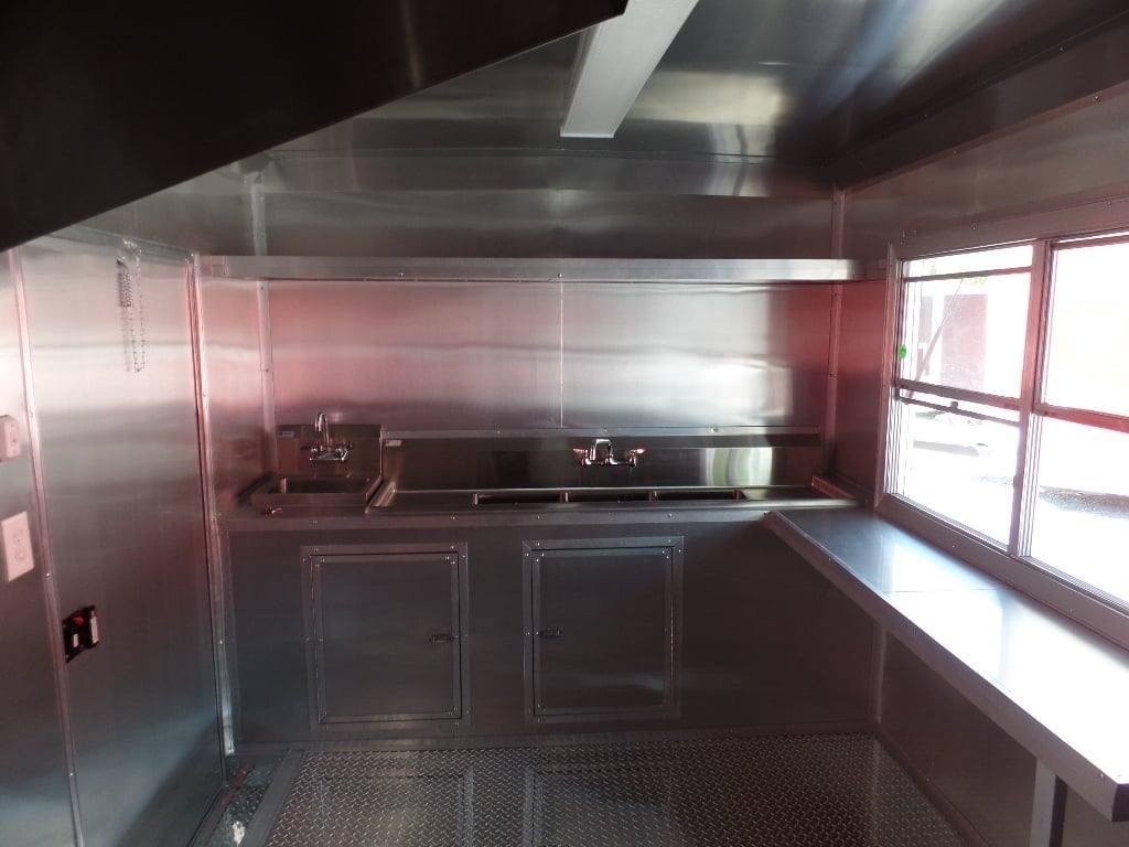 8.5′ x 18′ Concession Trailer Dove Grey Food Event Catering — photo 9