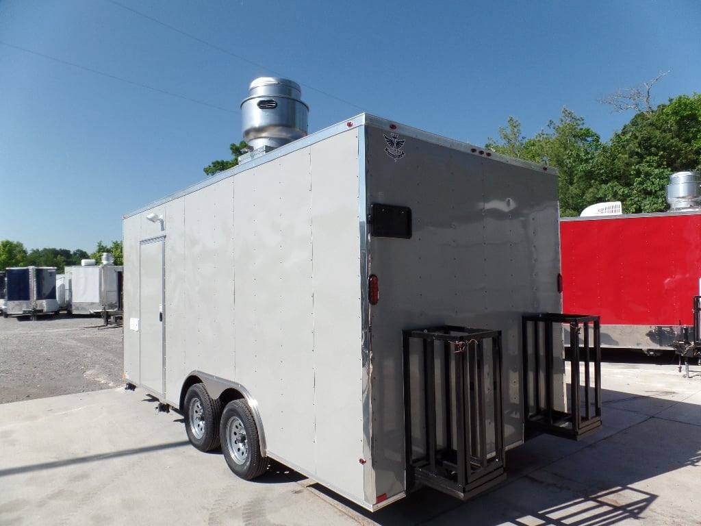 8.5′ x 18′ Concession Trailer Dove Grey Food Event Catering — photo 14
