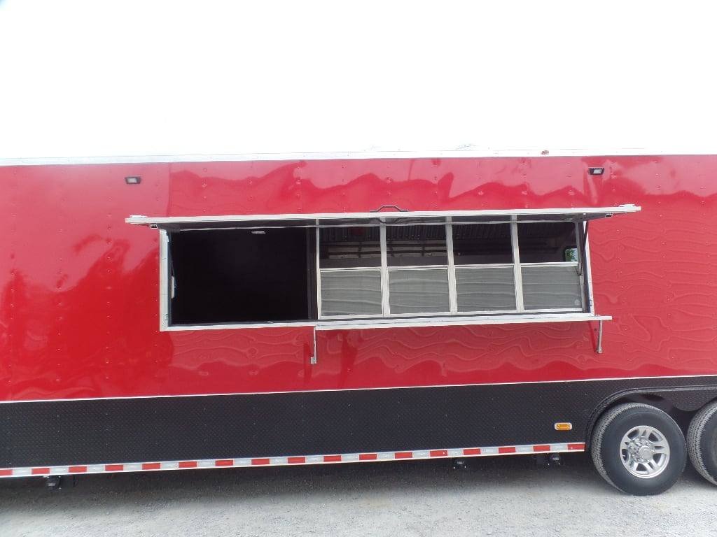 8.5′ x 45′ Red Gooseneck Concession BBQ Food Trailer — photo 12