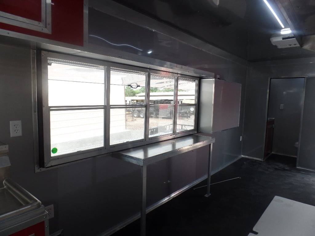8.5′ x 45′ Red Gooseneck Concession BBQ Food Trailer — photo 13
