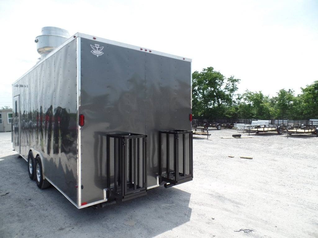 8.5′ x 24′ Concession Trailer Charcoal Grey Food Event Catering — photo 13