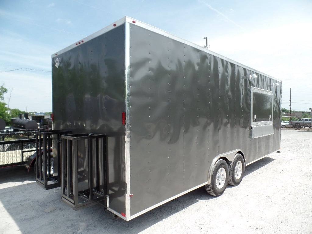 8.5′ x 24′ Concession Trailer Charcoal Grey Food Event Catering — photo 5