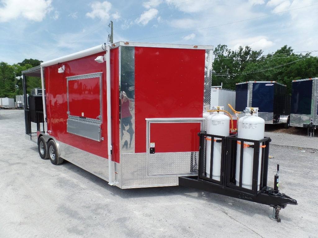 8.5′ x 20′ Concession Trailer Red BBQ Food Event Catering — photo 7