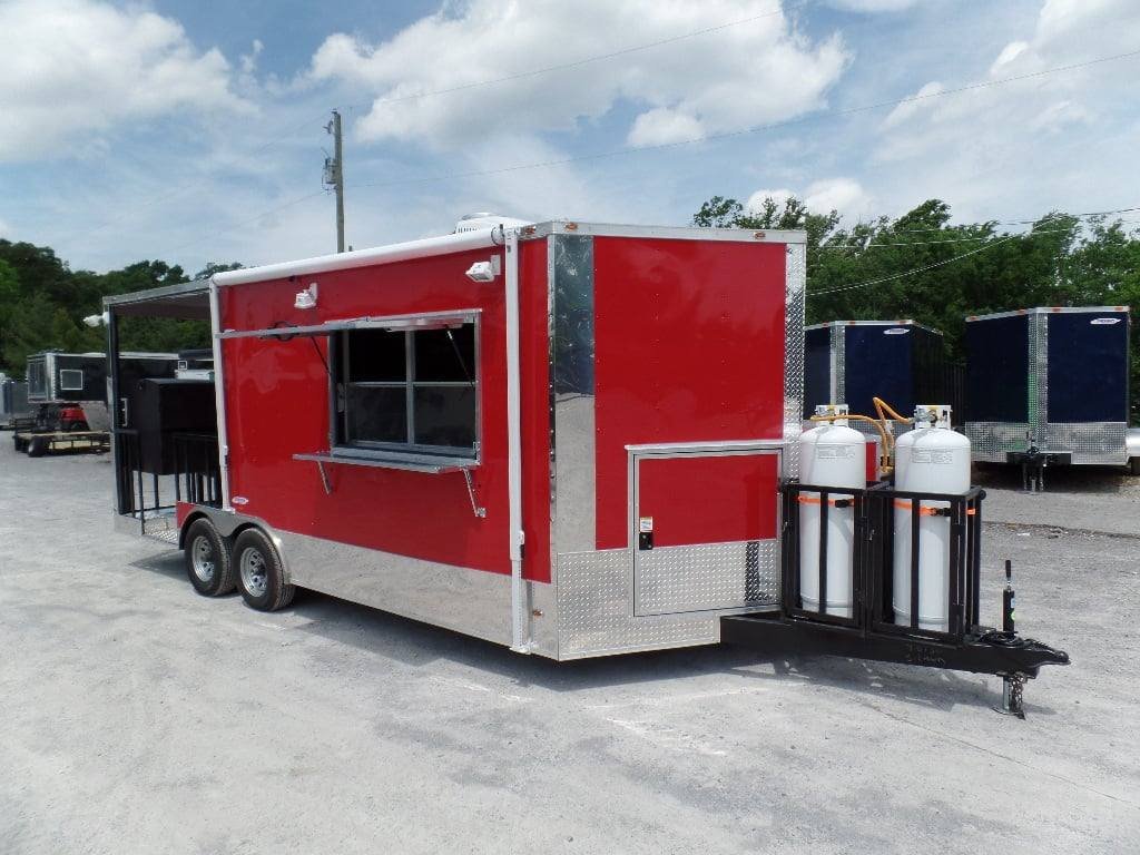 8.5′ x 20′ Concession Trailer Red BBQ Food Event Catering — photo 6