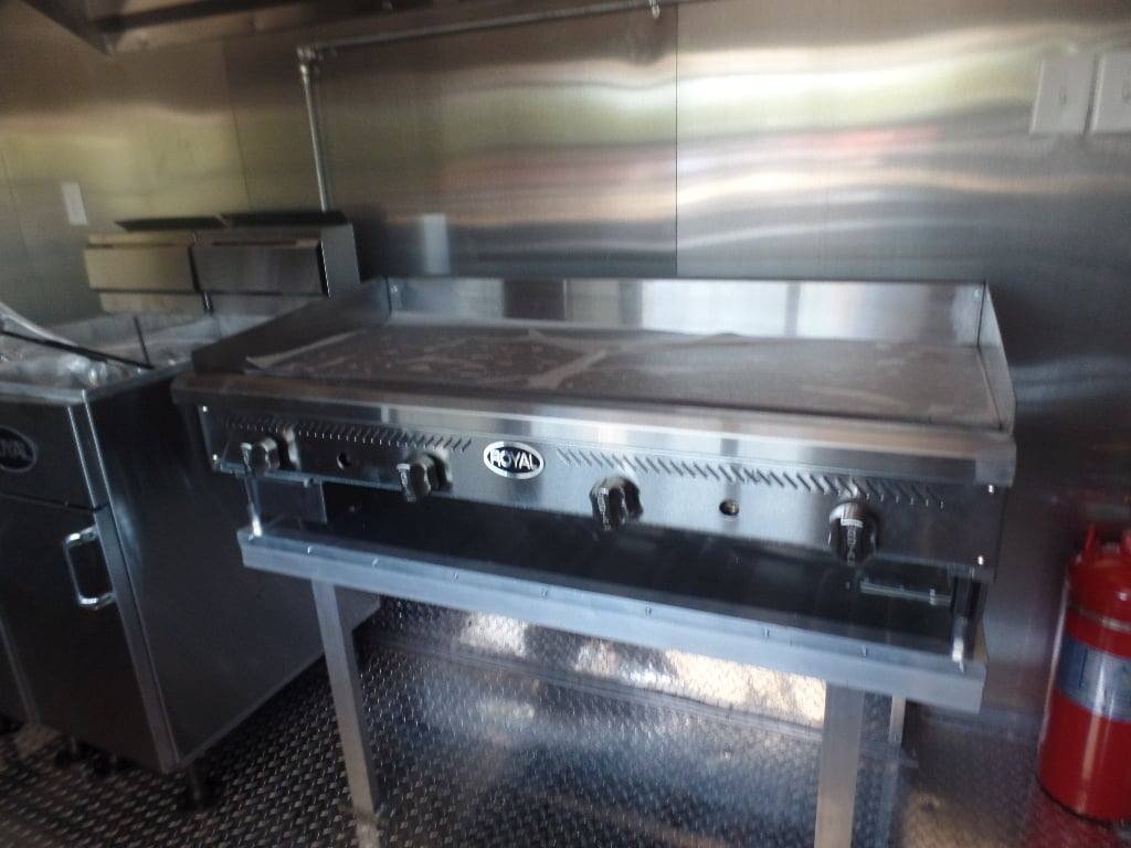 8.5′ x 16′ Black Event Concession Food Trailer With Appliances — photo 3