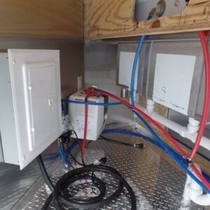 8.5 x 20 black catering trailer BBQ-ready event kitchen - view 7