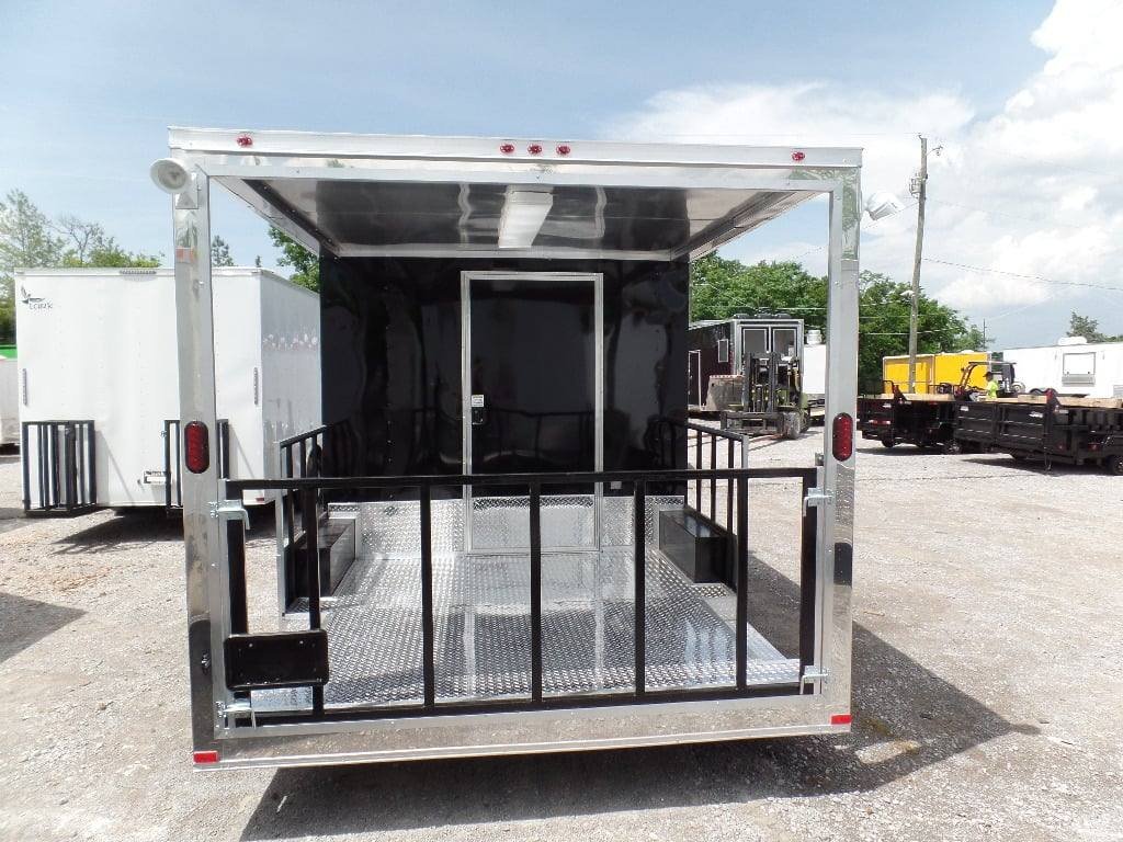 8.5′ x 20′ Concession Trailer Black BBQ Food Event Catering — photo 4