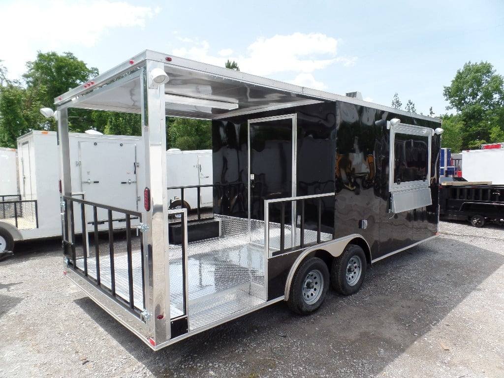 8.5′ x 20′ Concession Trailer Black BBQ Food Event Catering — photo 6