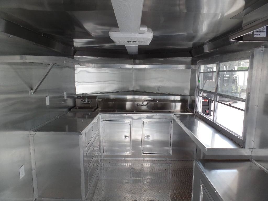 8.5′ x 20′ Concession Trailer Black BBQ Food Event Catering — photo 5