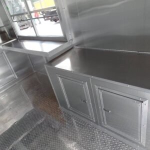 8.5 x 20 black catering trailer BBQ-ready event kitchen - view 11