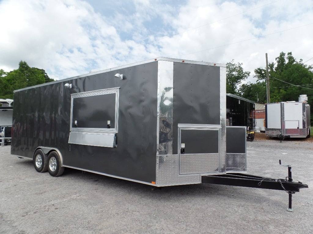 8.5′ x 24′ Food Concession Trailer Charcoal Gray With Appliances — photo 10