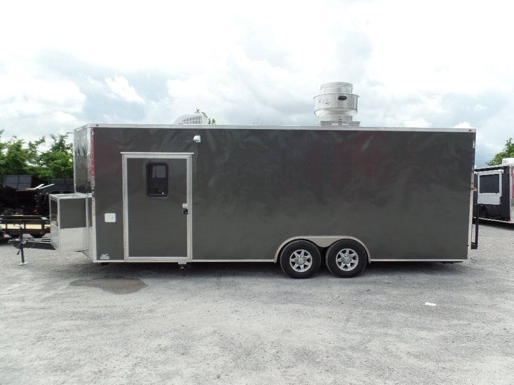 8.5′ x 24′ Food Concession Trailer Charcoal Gray With Appliances — photo 7