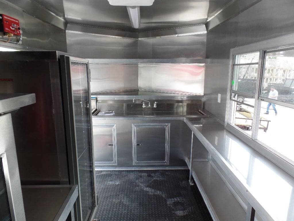 8.5′ x 24′ Food Concession Trailer Charcoal Gray With Appliances — photo 3