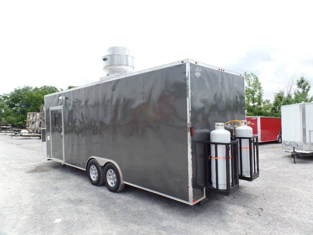 8.5′ x 24′ Food Concession Trailer Charcoal Gray With Appliances — photo 9