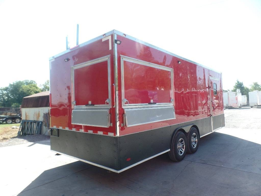 8.5′ x 22′ Red Concessions Food Trailer With Appliances — photo 3