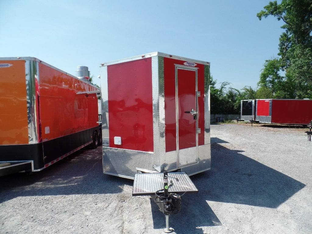 8.5′ x 28′ Concession Red BBQ Food Trailer With Appliances — photo 11