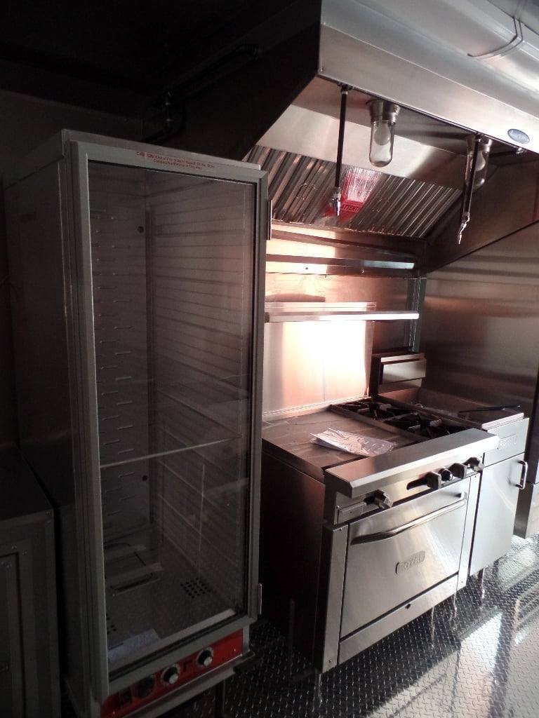 8.5′ x 28′ Concession Red BBQ Food Trailer With Appliances — photo 5