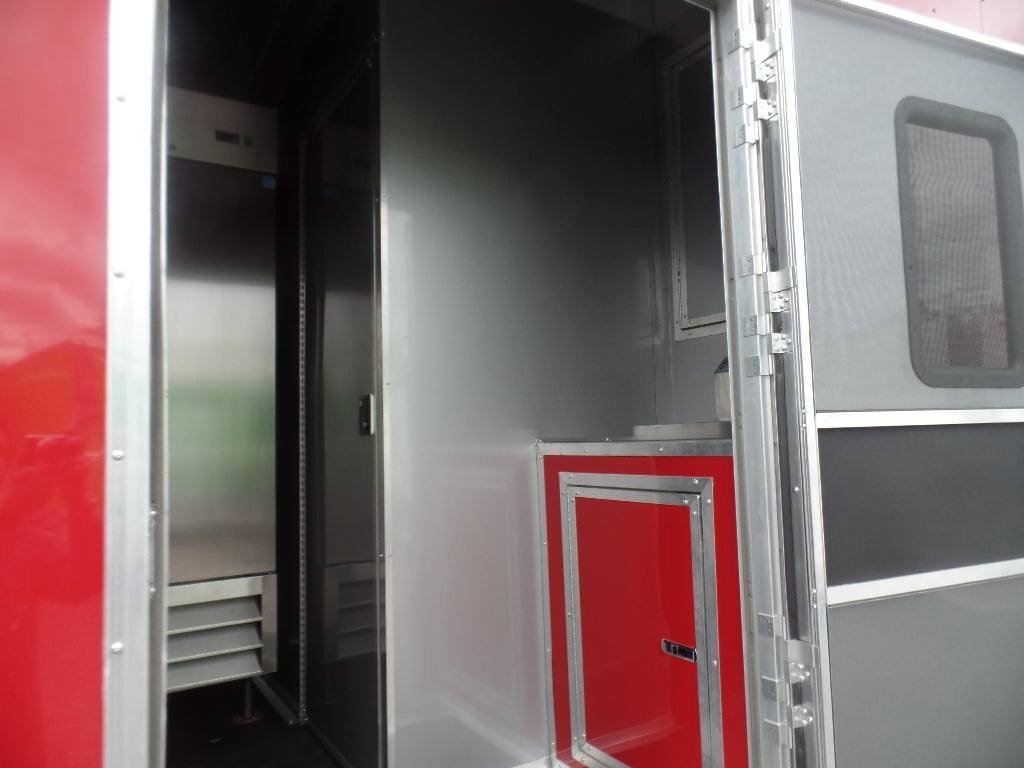 8.5′ x 45′ Red Gooseneck Concession BBQ Food Trailer With Appliances — photo 2