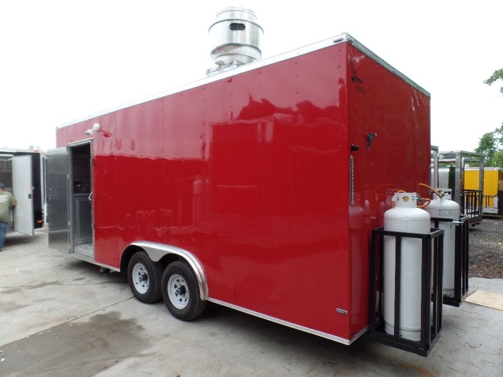 8.5′ x 20′ Concession Food Trailer Red Event Catering — photo 8