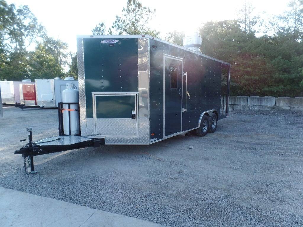 8.5′ x 20′ Emerald Green Porch Style Concession Trailer — photo 15