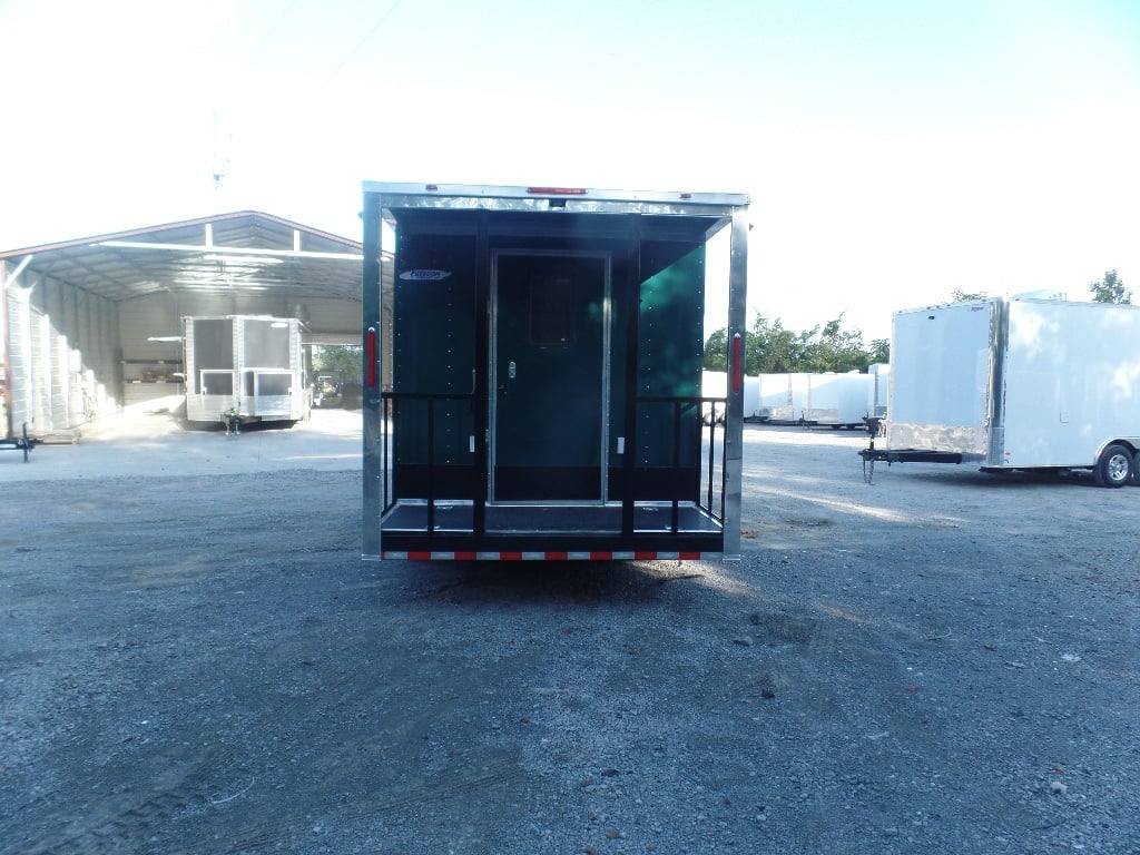 8.5′ x 20′ Emerald Green Porch Style Concession Trailer — photo 6