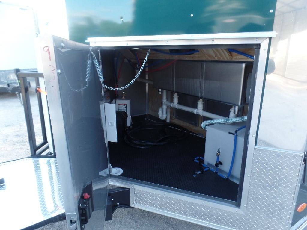 8.5′ x 20′ Emerald Green Porch Style Concession Trailer — photo 13