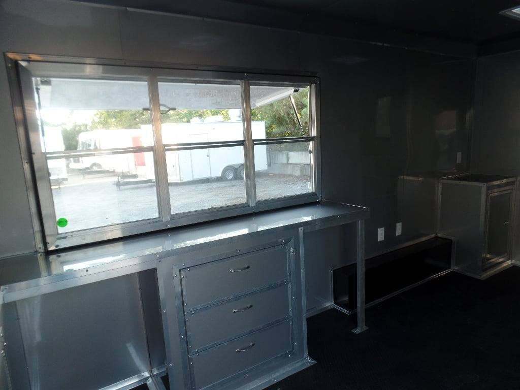 8.5′ x 20′ Emerald Green Porch Style Concession Trailer — photo 5