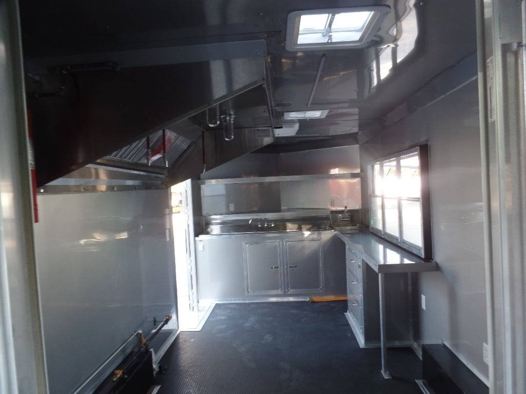 8.5′ x 20′ Emerald Green Porch Style Concession Trailer — photo 12