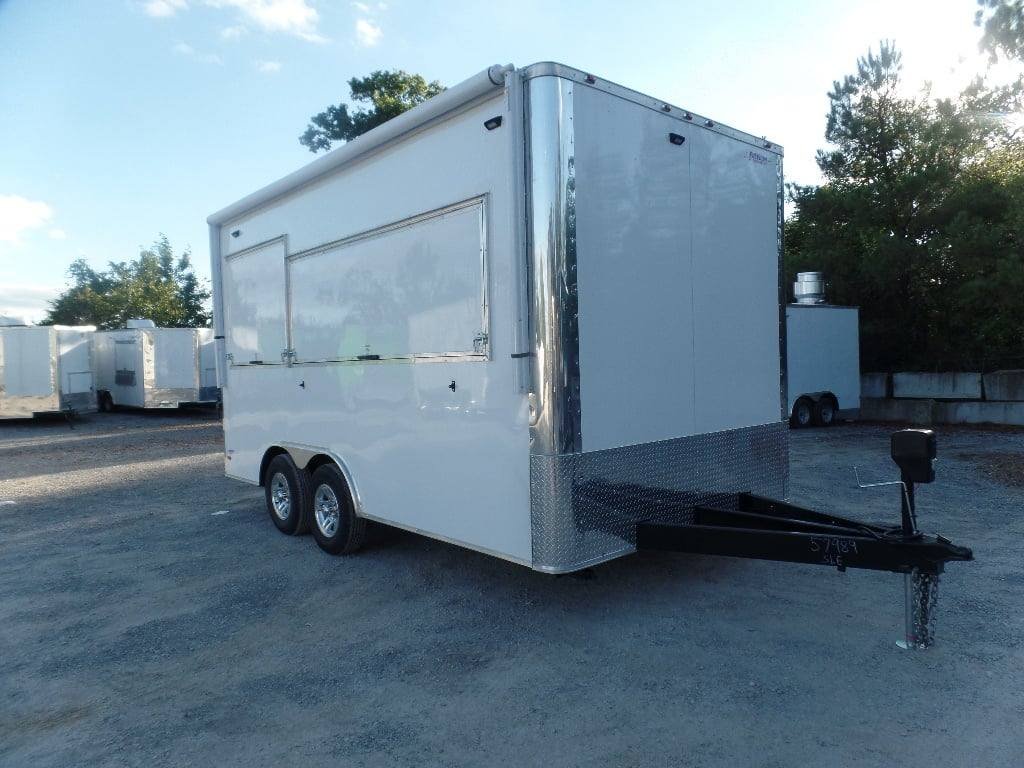 8.5′ x 16′ White Snow Cone Concession Food Trailer — photo 14