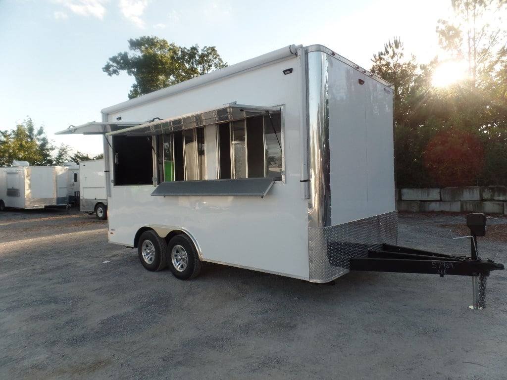 8.5′ x 16′ White Snow Cone Concession Food Trailer — photo 10