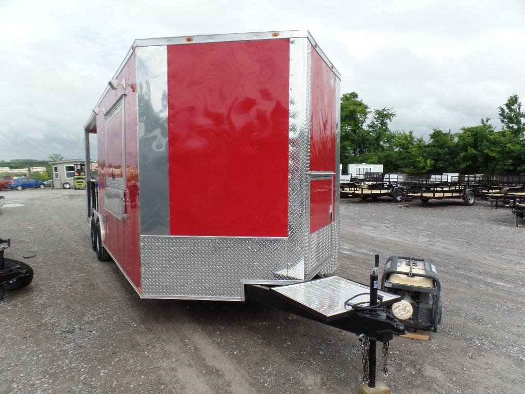 8.5′ x 22′ Red Concession BBQ Food Event Catering Trailer — photo 6