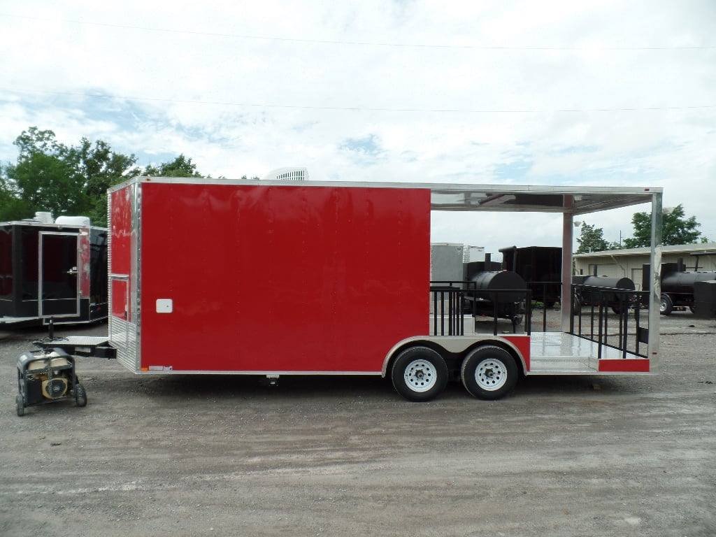 8.5′ x 22′ Red Concession BBQ Food Event Catering Trailer — photo 7