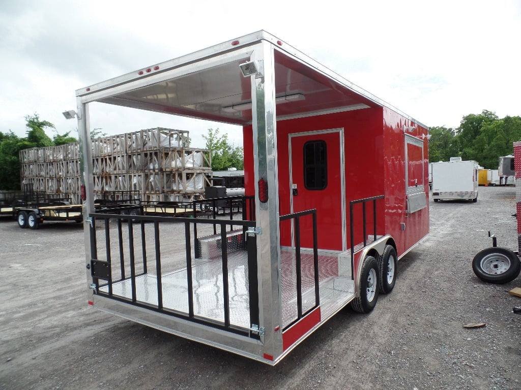 8.5′ x 22′ Red Concession BBQ Food Event Catering Trailer — photo 14