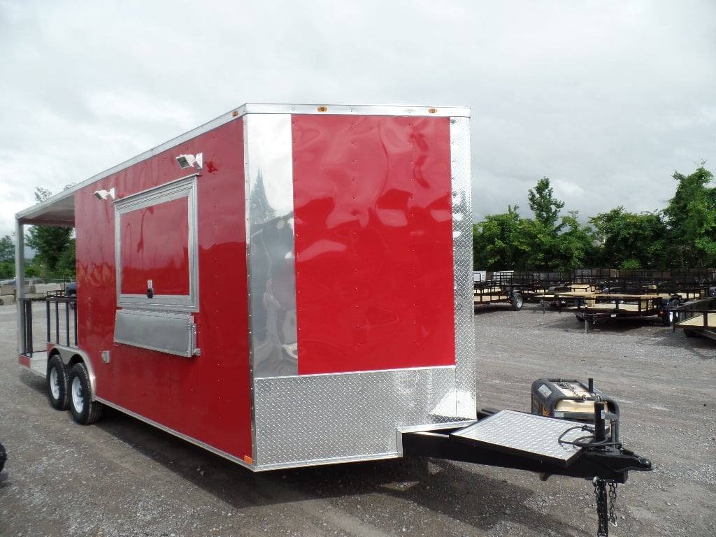 8.5′ x 22′ Red Concession BBQ Food Event Catering Trailer — photo 15