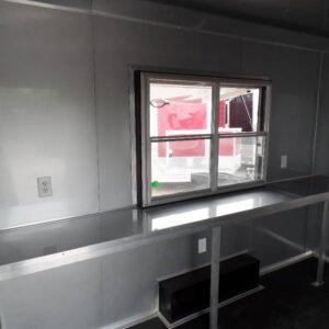8.5 x 12 white concession trailer with bright exterior - view 8