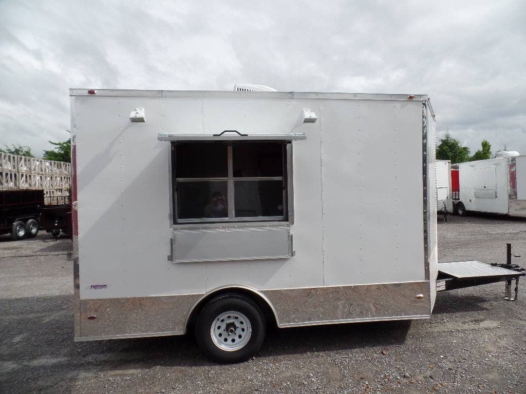 8.5′ x 12′ Concession Food Trailer White Event Catering — photo 3