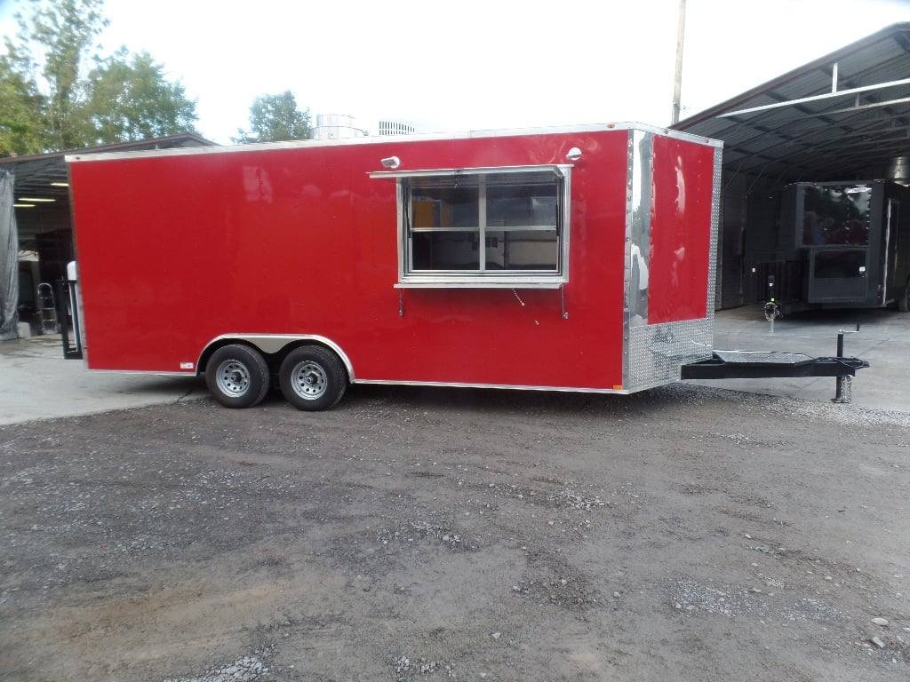 8.5′ x 20′ Red Concession Food Trailer With Appliances — photo 15
