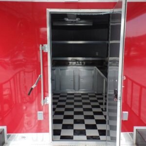 8.5 x 22 Victory Red Trailer with 8-foot window and full-length awning - view 6