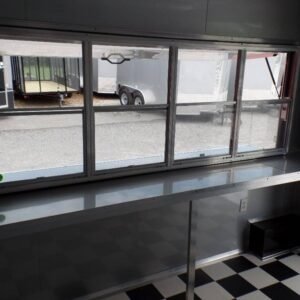 8.5 x 22 Victory Red Trailer with 8-foot window and full-length awning - view 5